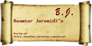 Beamter Jeremiás névjegykártya
